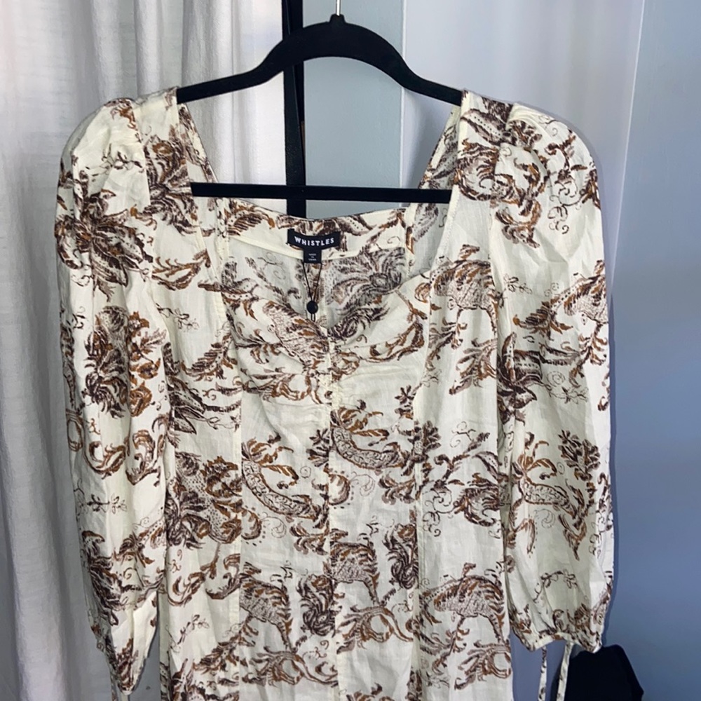 Whistles Linen Dress, Size 4